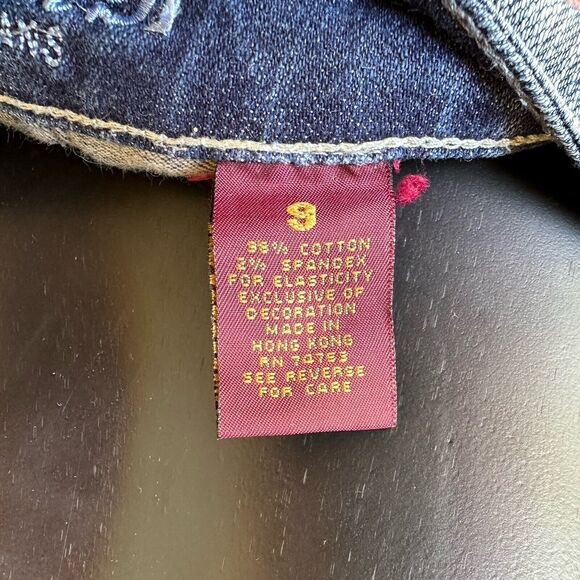 Vintage Y2K Zana Di Capris Juniors Size 9 Light Wash‎ Wide Leg Low Rise Bling - Picture 7 of 9